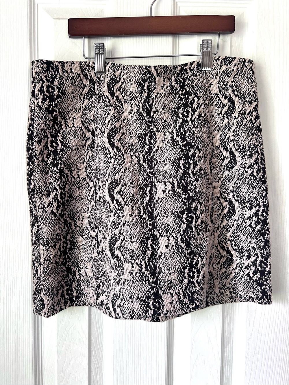 Free People Snake Print Mini Skirt Blush Black Size 12